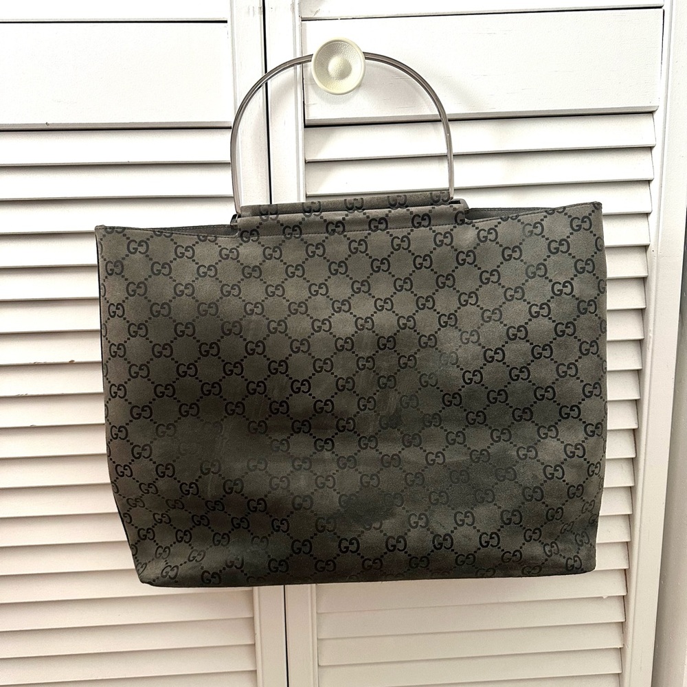 Gucci handbag 000 1705 0802 suede grey ladies